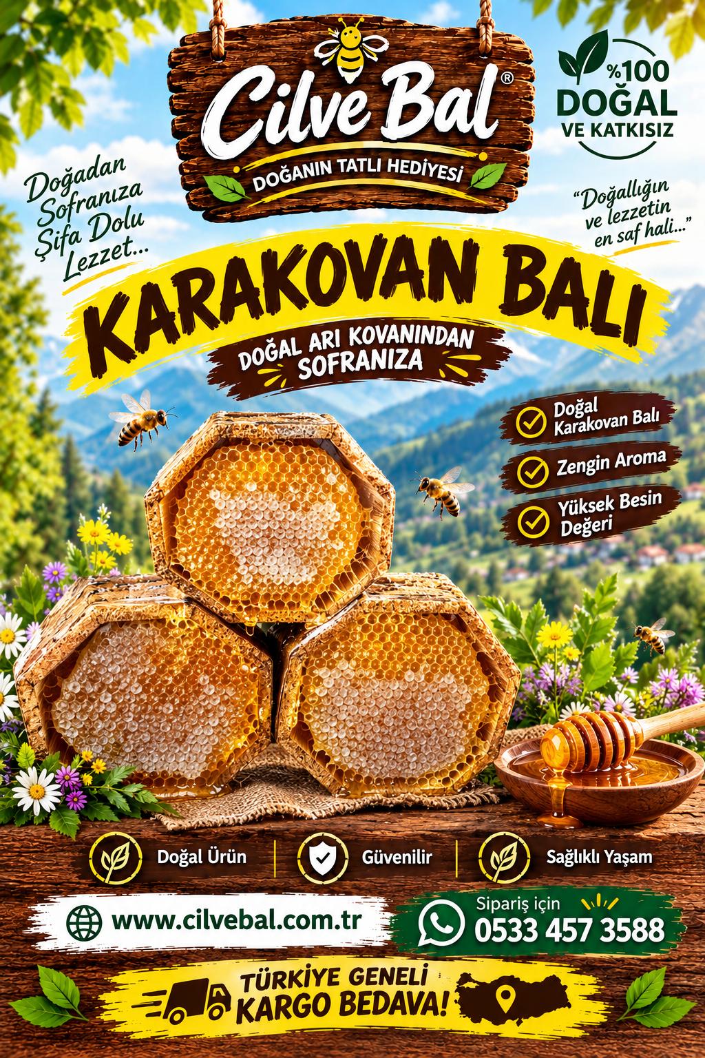 Cilve Bal Karakovan Balı – Doğal Petekli Bal