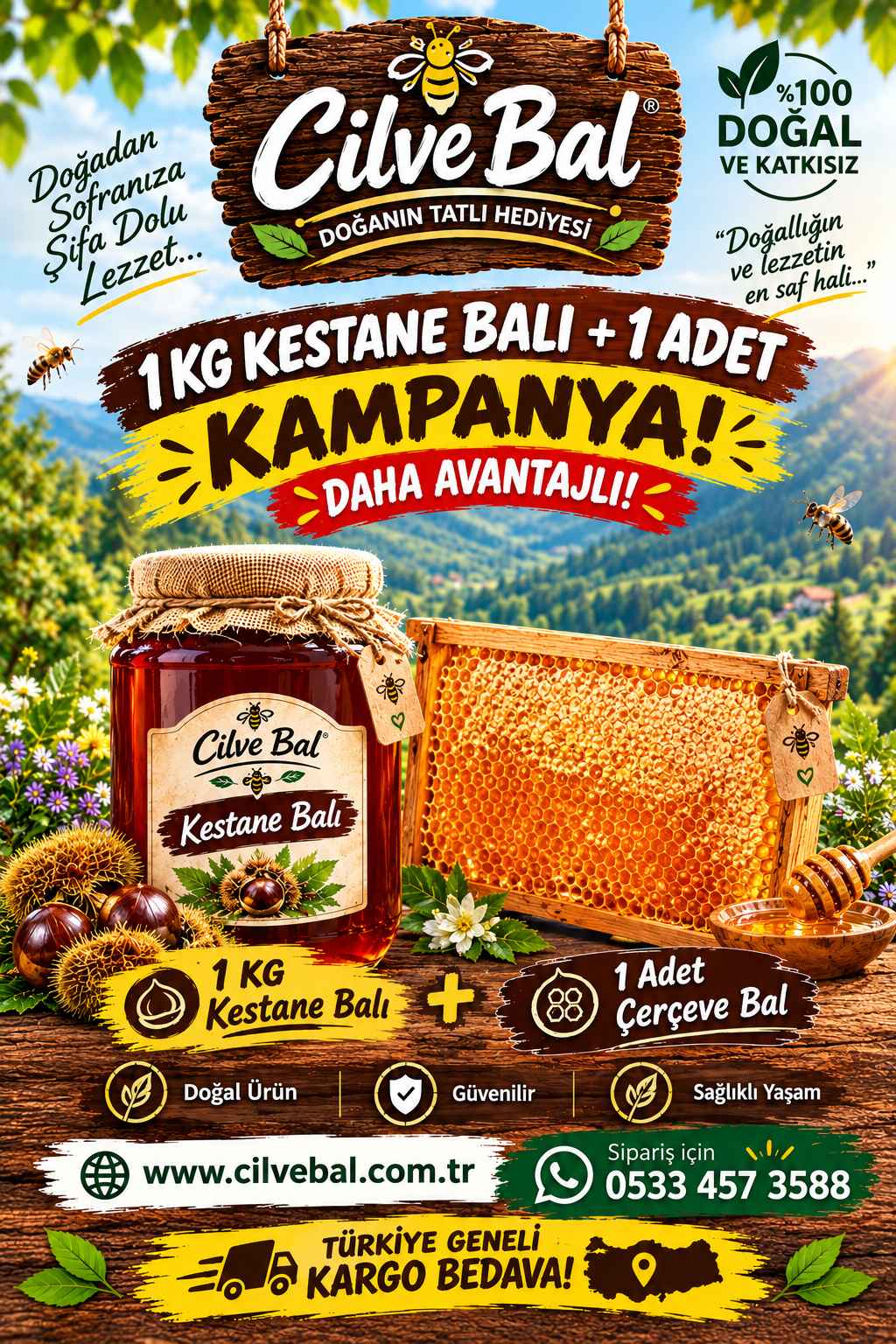 Kestane Balı + Çerçeve Bal