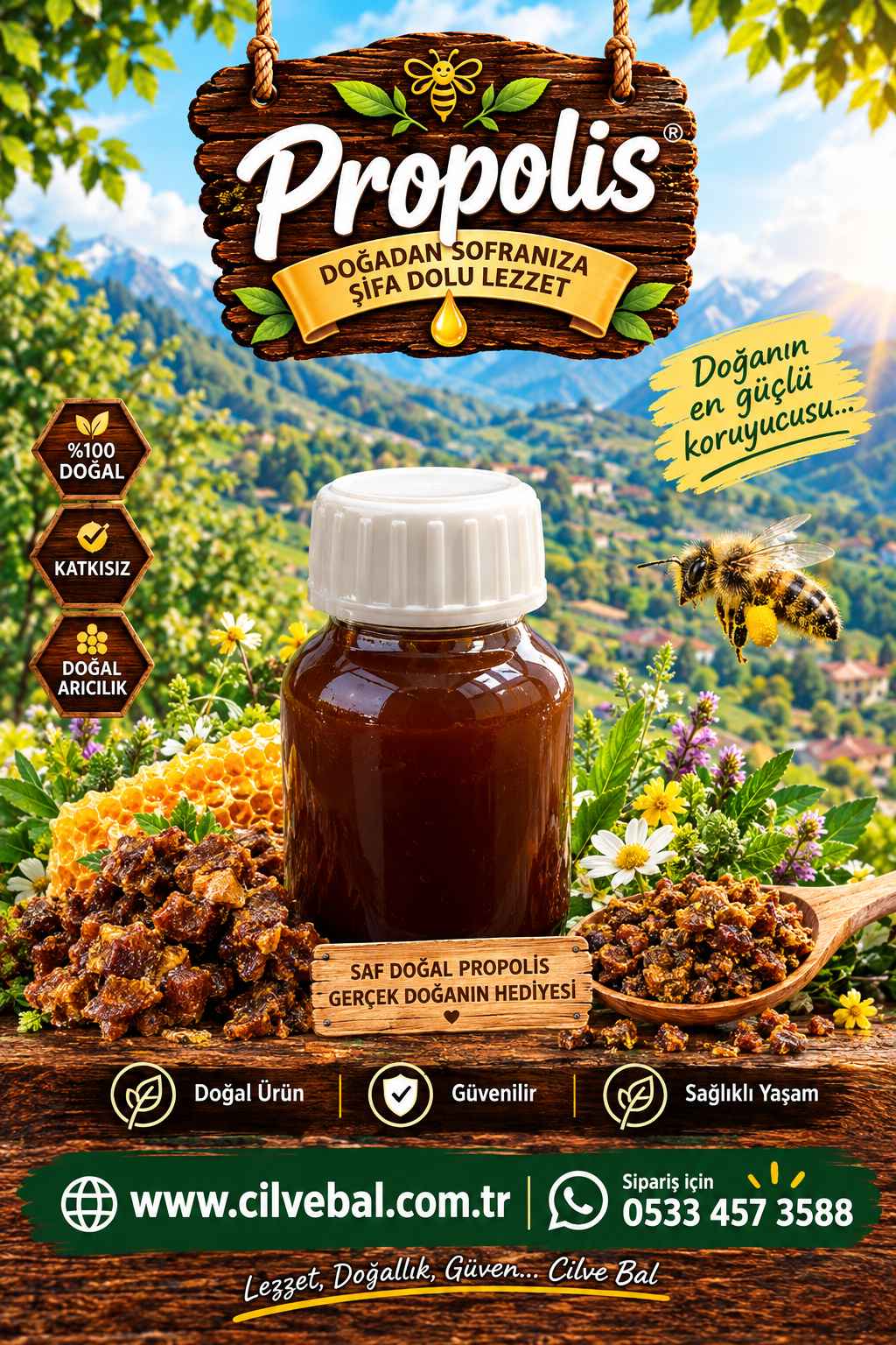 Cilve Bal 200 ML Propolis Cilve Bal 200 ML Propolis – Doğal Arı Ürünü